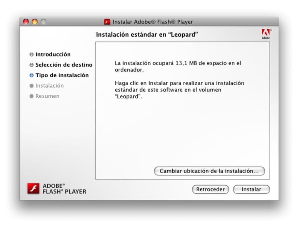 download latest adobe flash player for mac 10.5.8